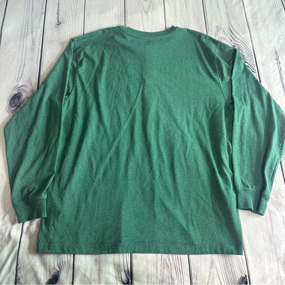 Carhartt Green Loose Fit Long Sleeve Pocket Henley Work Shirt Sz XL K128-G55 - Picture 5 of 5